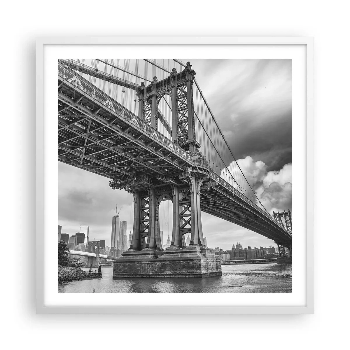 Poster in white frmae - To the Heart of a City - 60x60 cm