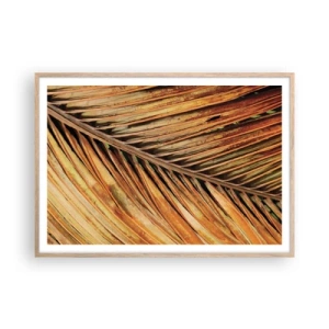 Poster in light oak frame - Coconut Gold - 100x70 cm