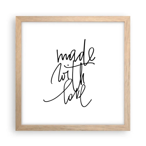 Poster in light oak frame - Best Brand - 30x30 cm