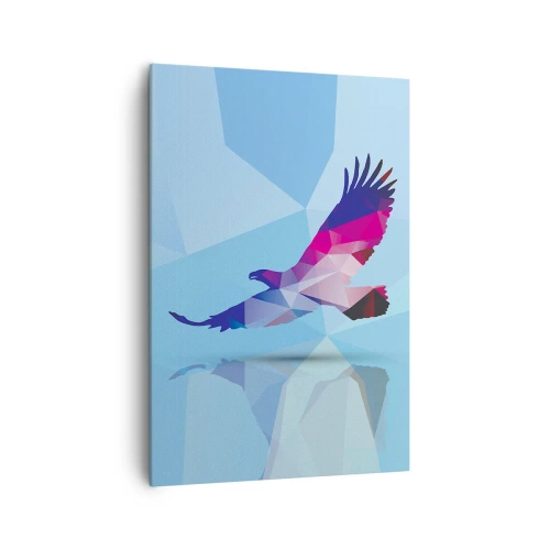 Canvas picture - Eagle in a Lilac Crystal - 70x100 cm