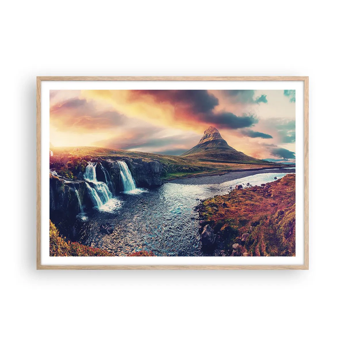 Poster in light oak frame - In Majesty of Nature - 100x70 cm