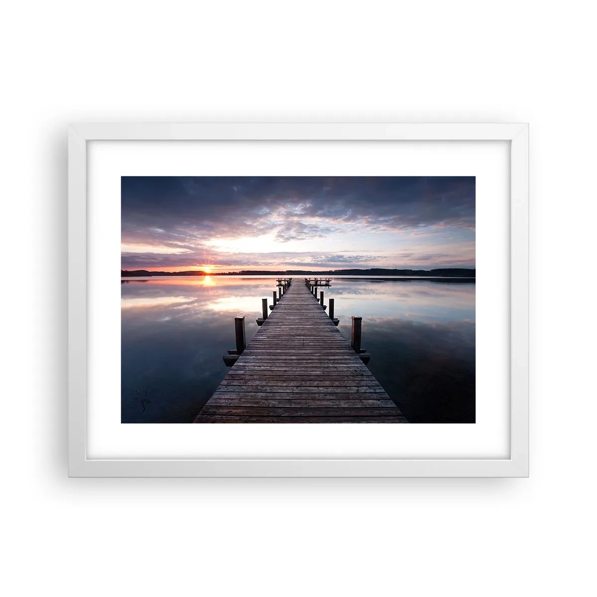 Poster in white frmae - Quiet Border of Night and Day - 40x30 cm