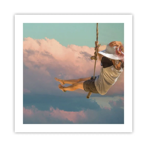 Poster - Fun in the Clouds - 50x50 cm