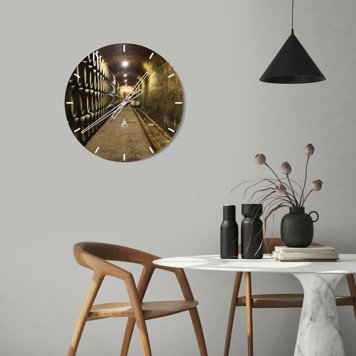 Wall clock - Clock on glass - It is Good to Lie Down - 40x40 cm