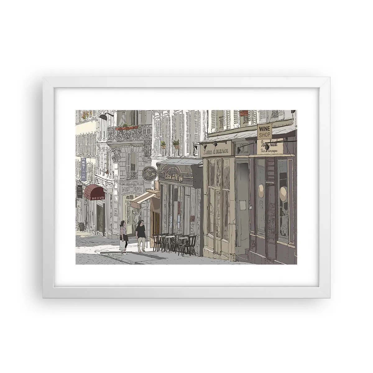 Poster in white frmae - City Joys - 40x30 cm