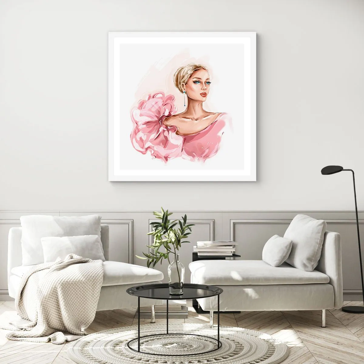 Poster in white frmae - Like a Painitng - 50x50 cm