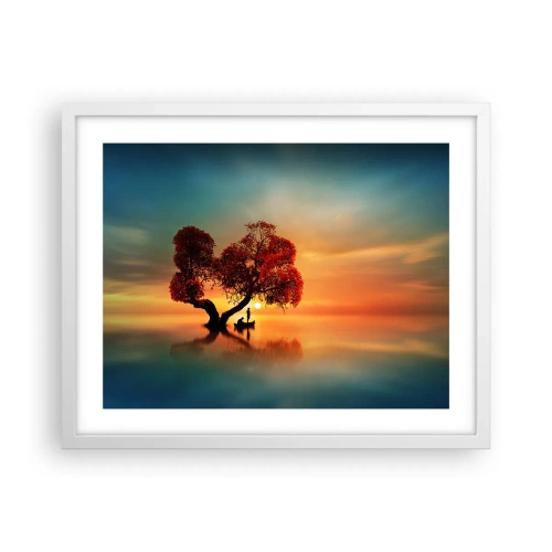 Poster in white frmae - Far Away and Lost to the World - 50x40 cm
