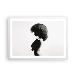 Poster in white frmae - Like a Flower on a Thin Stem - 70x50 cm