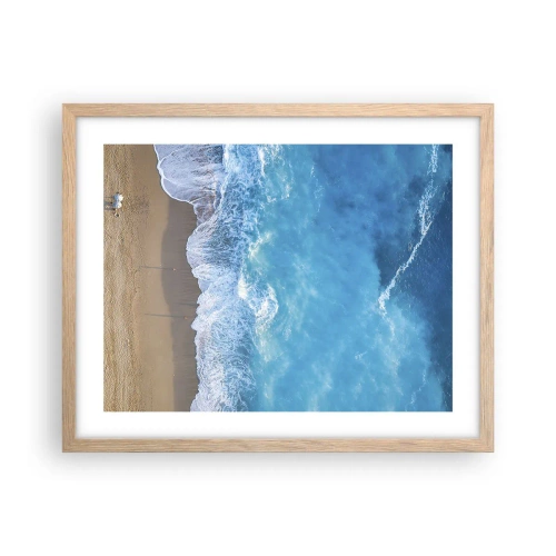 Poster in light oak frame - Power of the Blue - 50x40 cm