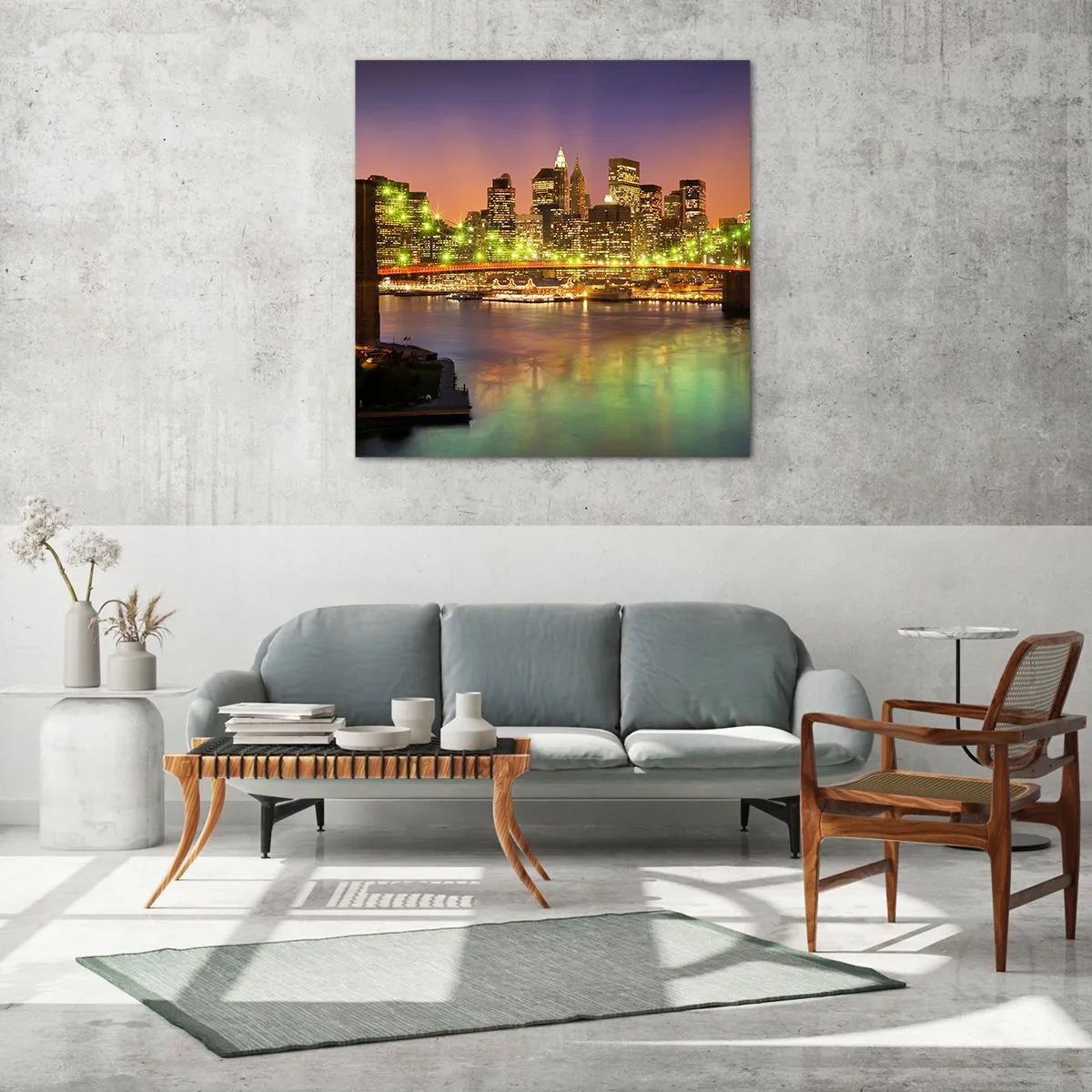Glass picture - Here Light is Always on - 30x30 cm
