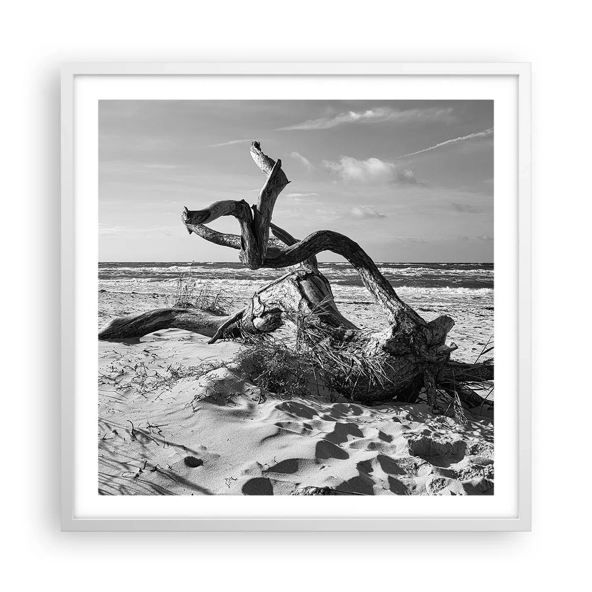 Poster in white frmae - Seaside Sculpture - 60x60 cm