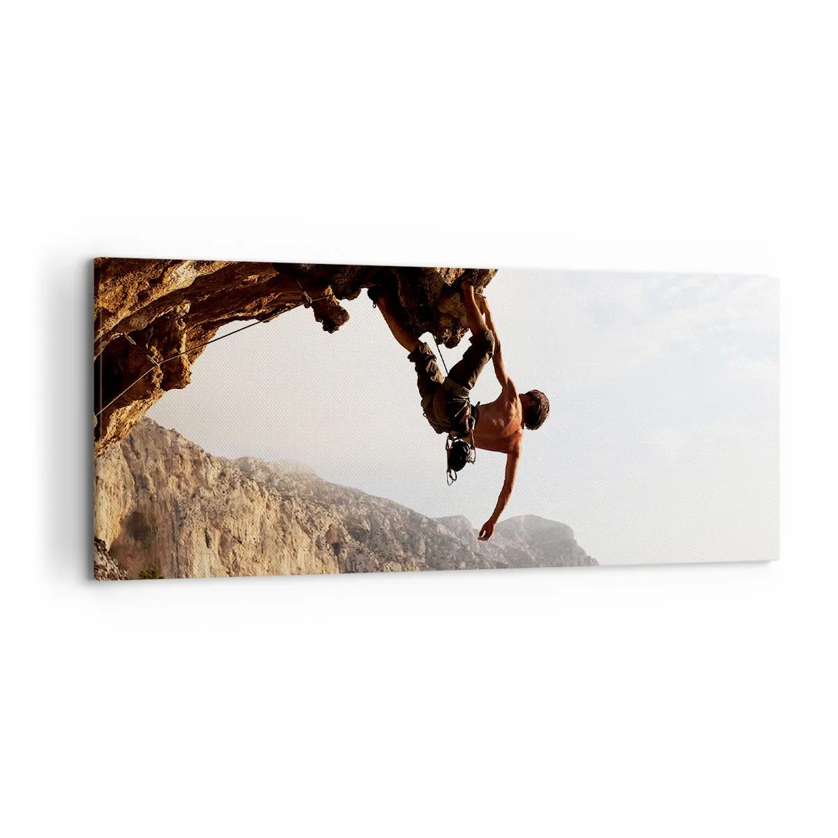 Canvas picture - The Whole World on a Sharp Cliff - 120x50 cm