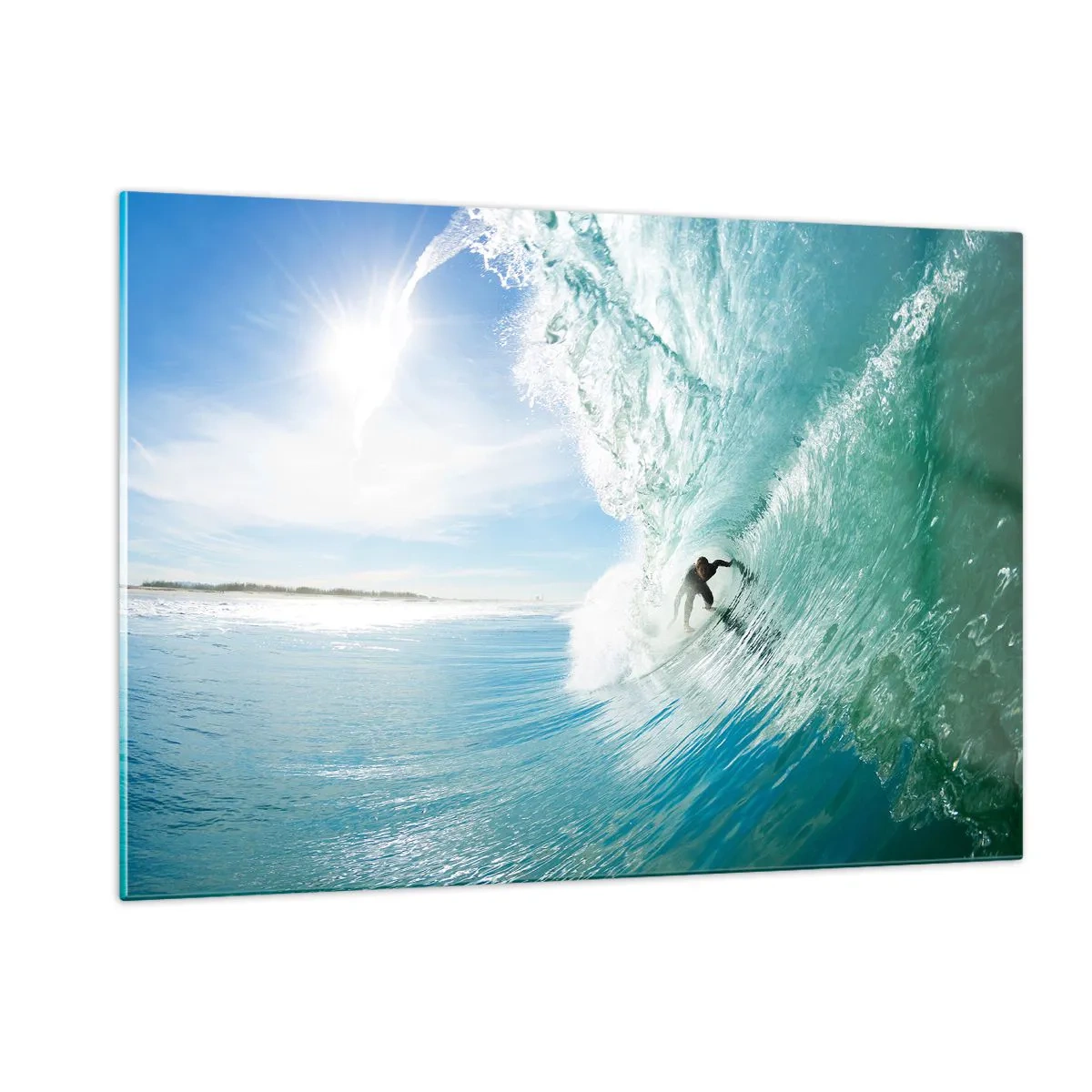 Glass picture - Riding the Wave - 120x80 cm