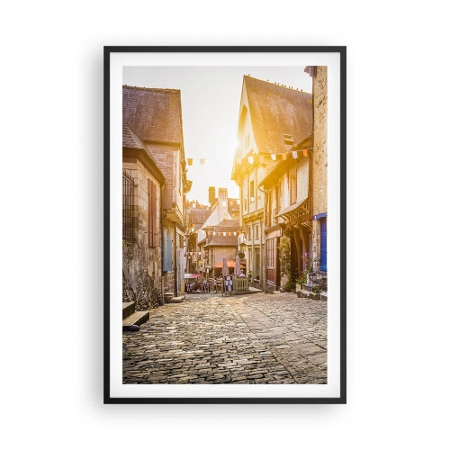 Poster in black frame - White Spirit of a Town - 61x91 cm