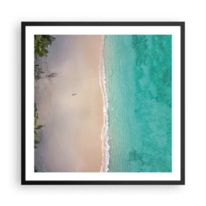 Poster in black frame - Paradise Beach - 60x60 cm