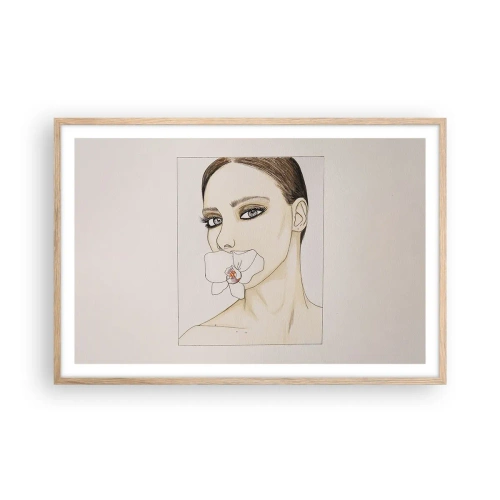 Poster in light oak frame - Symbol of Elegance and Beauty - 91x61 cm