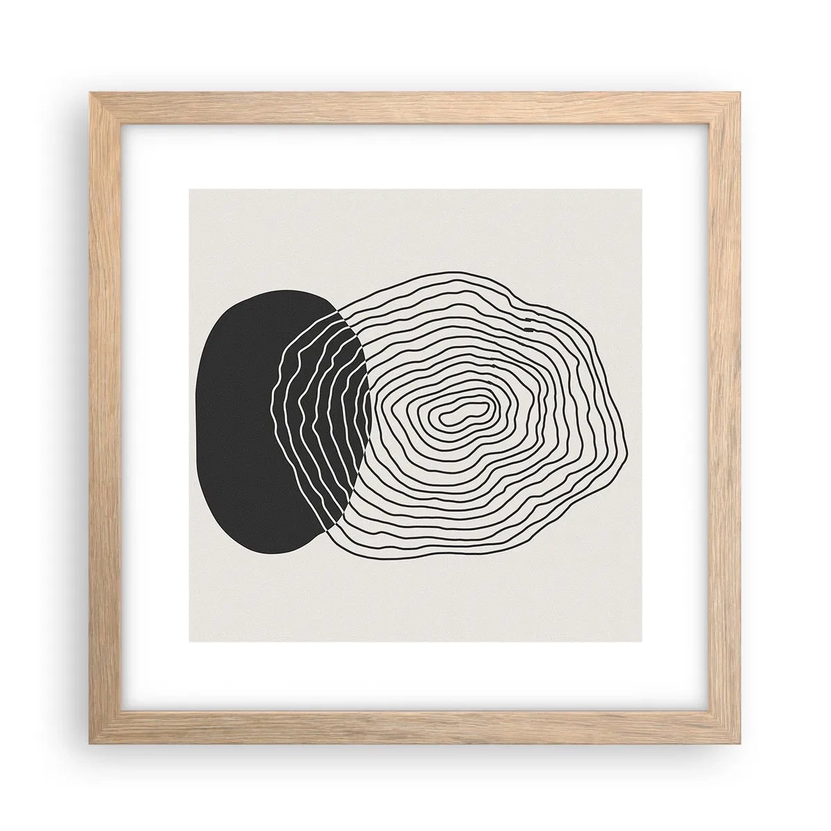 Poster in light oak frame - Durability and Vibration - 30x30 cm