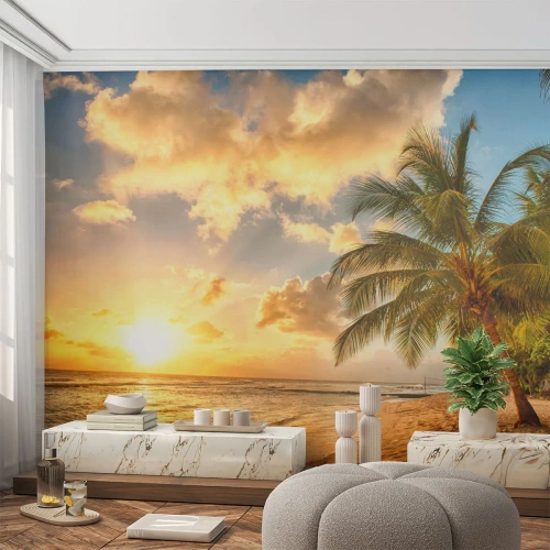 Self-Adhesive Photo Wallpaper Deluxe Sticker - Eternal Summer, Always Holidays - Landscape, Beach, Coconut Palm - 300x210 cm