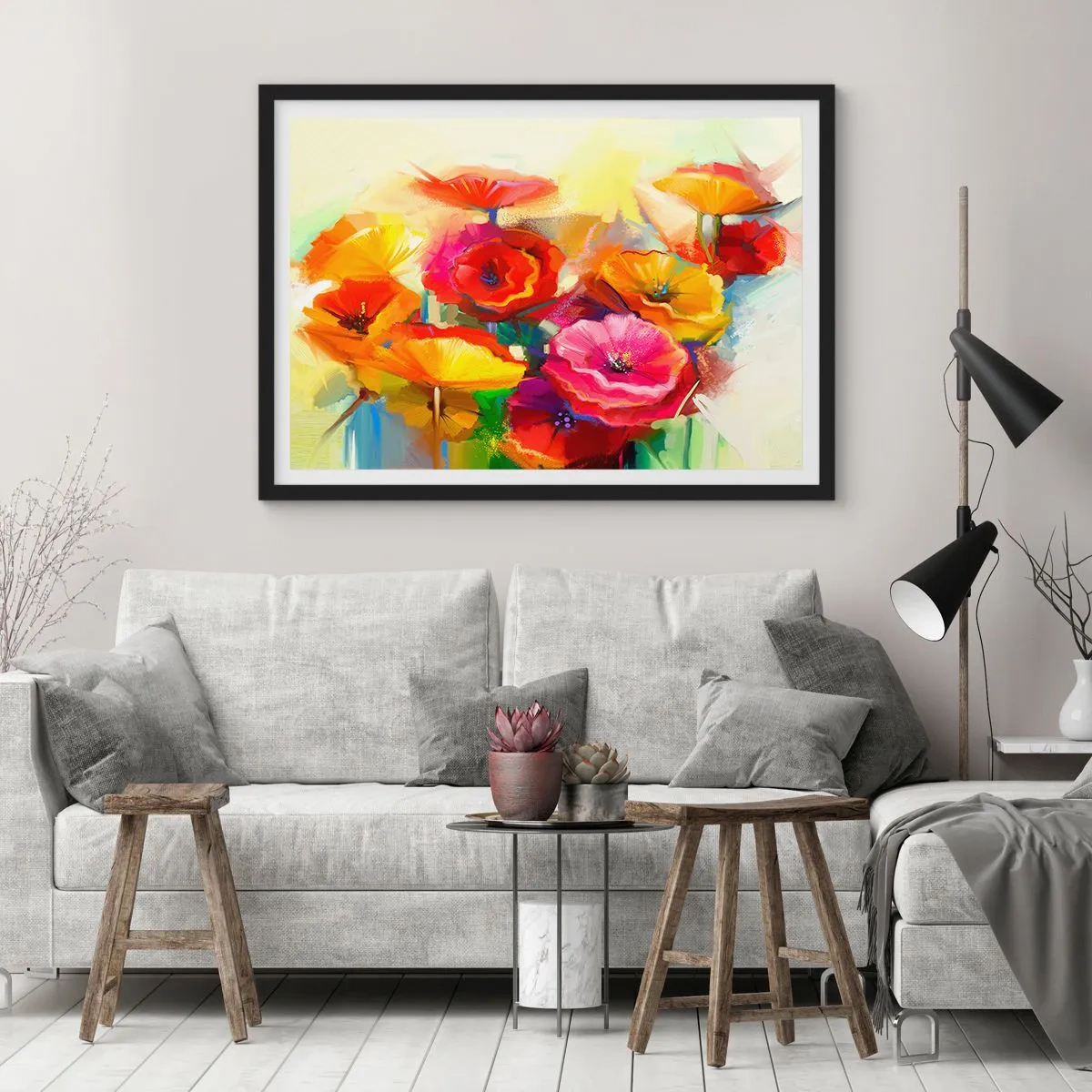 Poster in black frame - Not Only Red - 91x61 cm