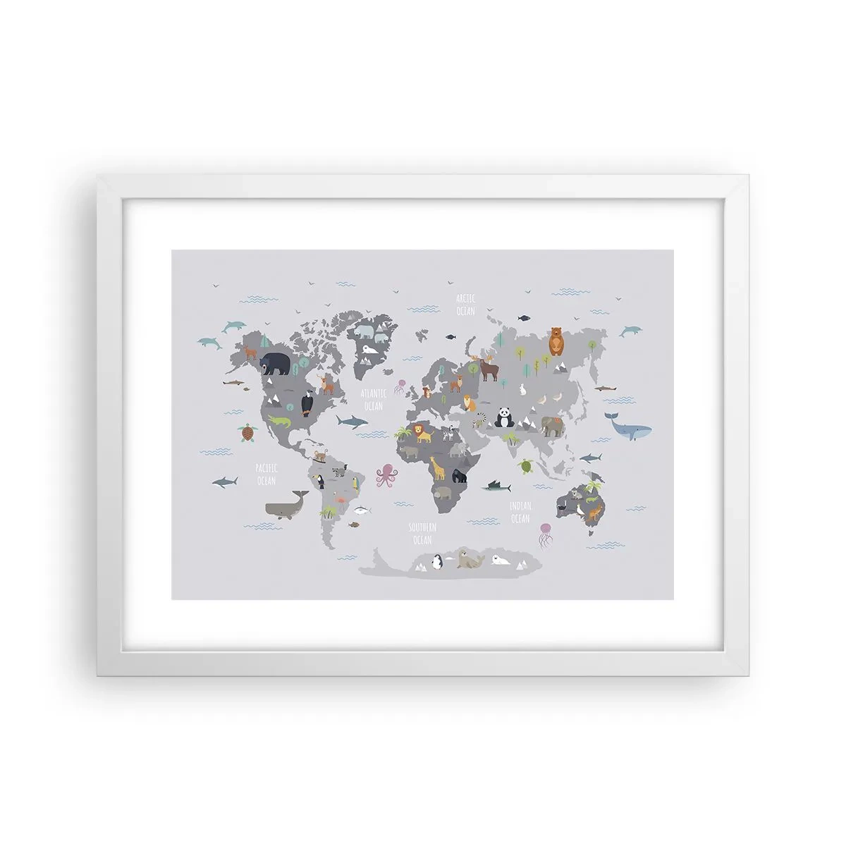 Poster in white frmae - Tell Me Where You Are From - 40x30 cm