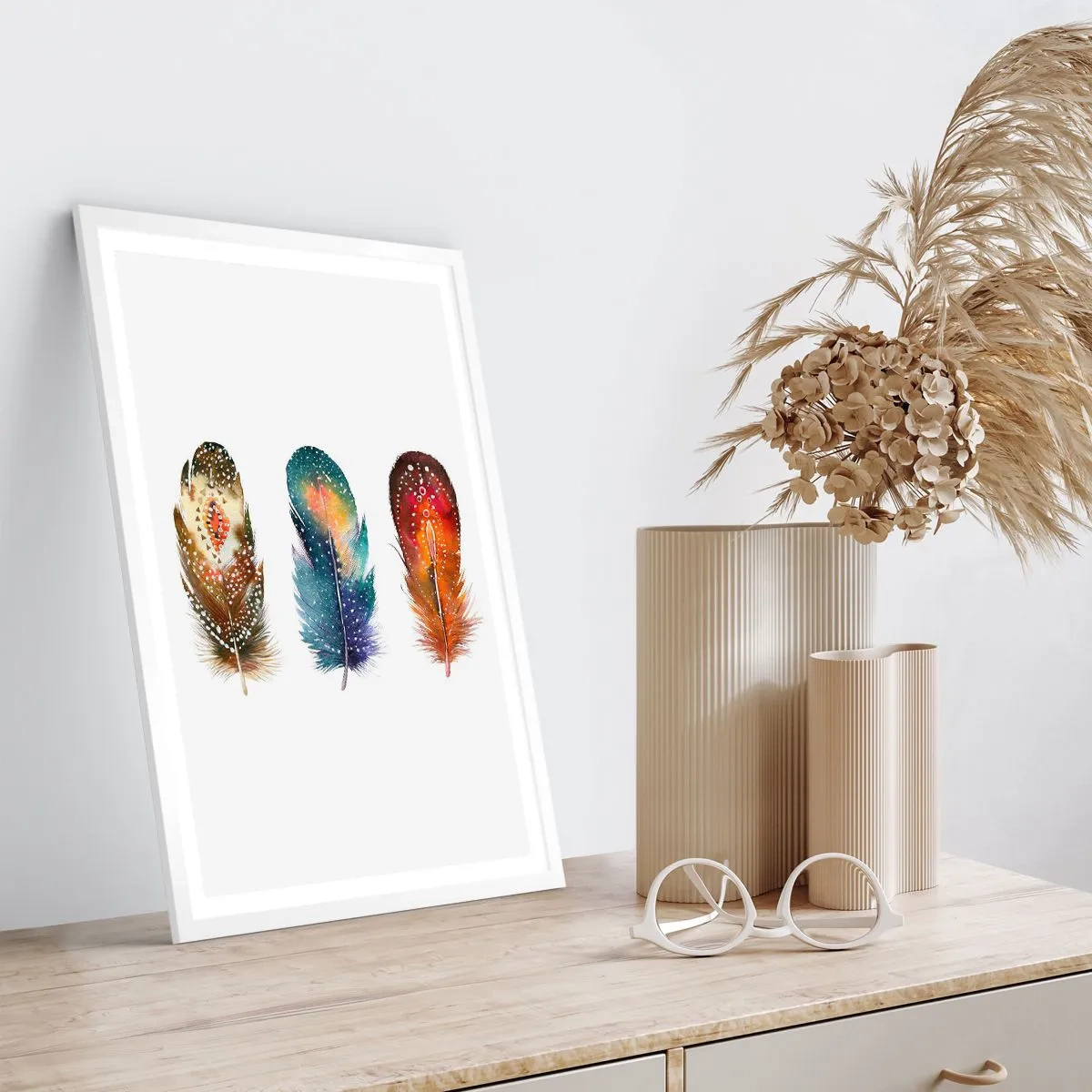 Poster in white frmae - Rituals, Customs, Secrets - 40x50 cm