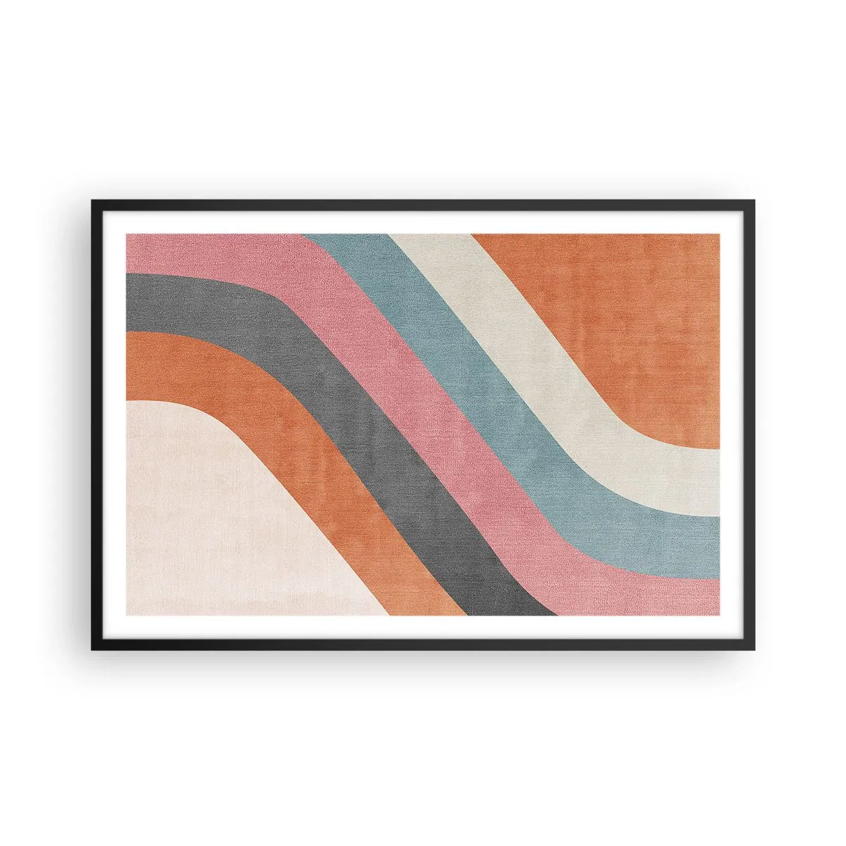 Poster in black frame - Diagonal Composition - Movement - 91x61 cm