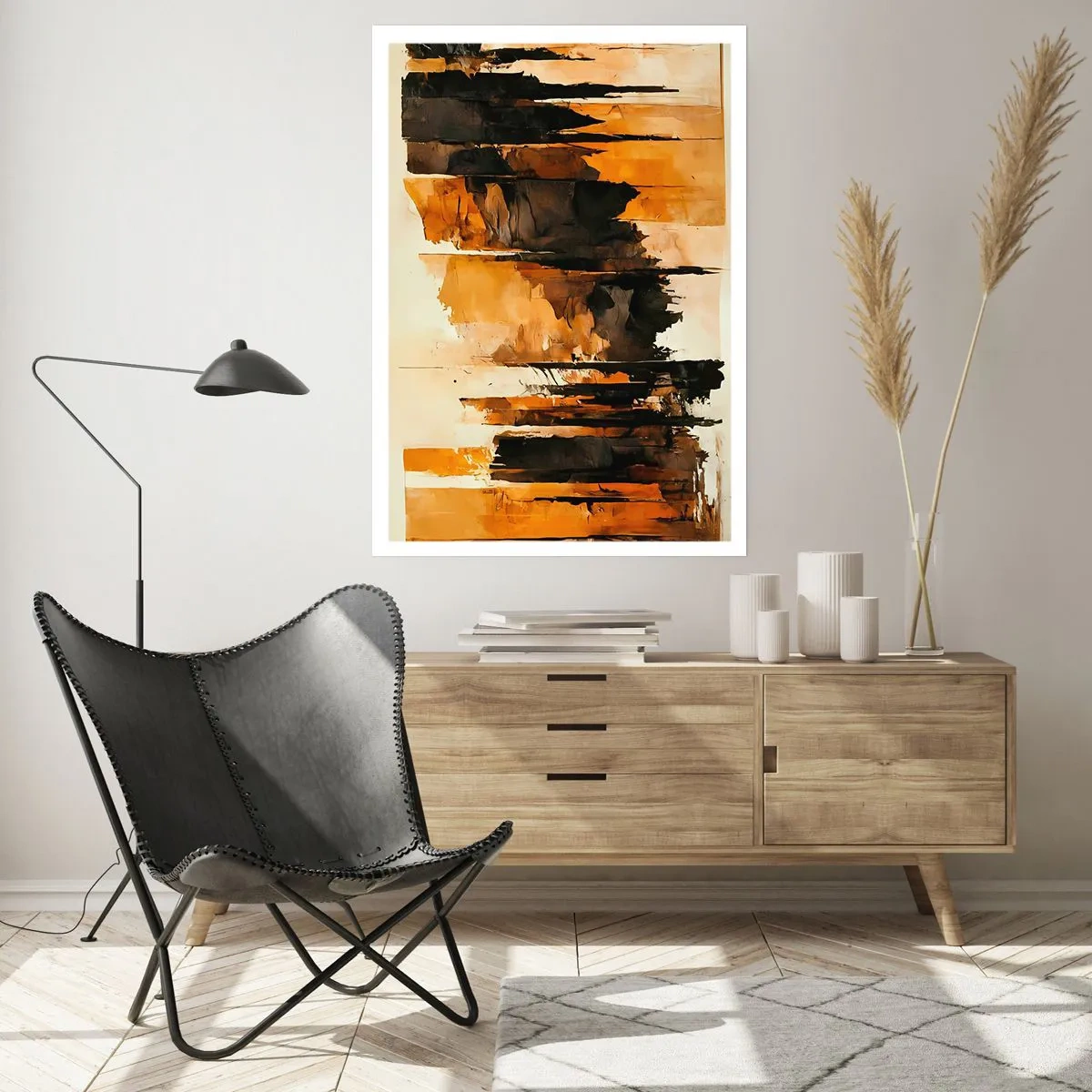 Poster - Harmony of Black and Gold - 50x70 cm