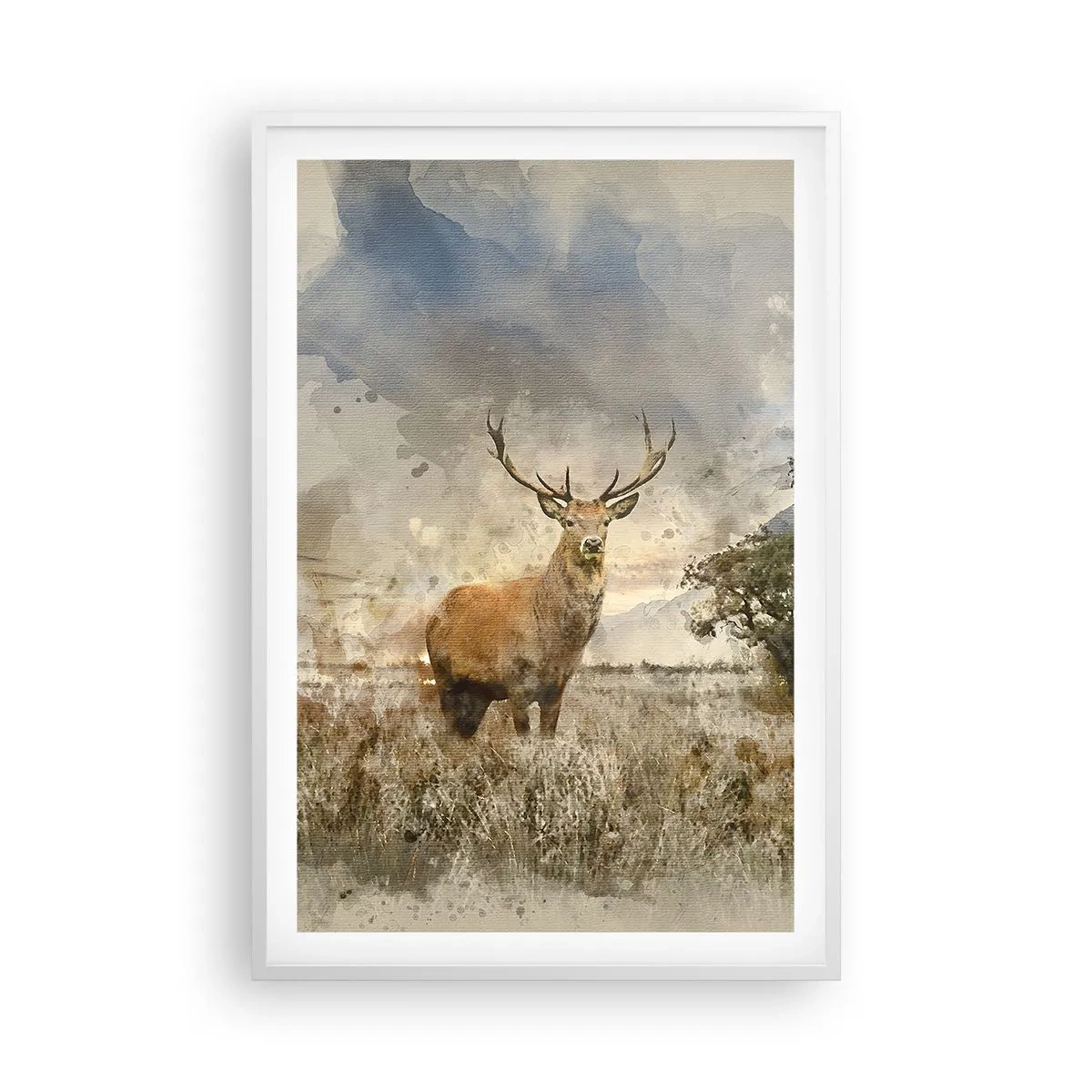 Poster in white frmae - Dignity - Strength - Majesty - 61x91 cm