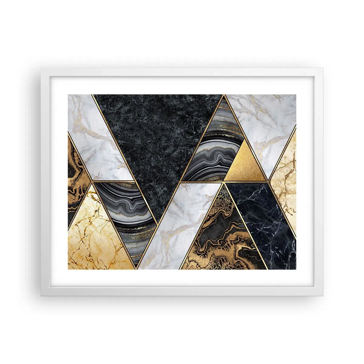 Poster in white frmae - Stone on Stone - 50x40 cm