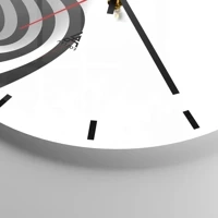 Clock face with lines