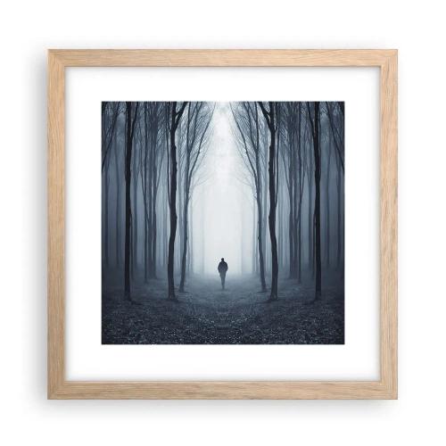 Poster in light oak frame - And Everything is Straight and Bright - 30x30 cm