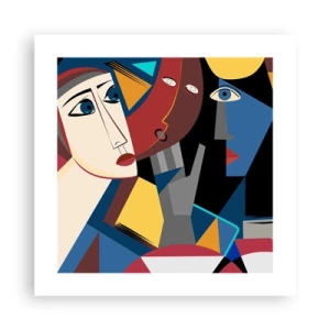 Poster - Conversation of Cubists - 40x40 cm