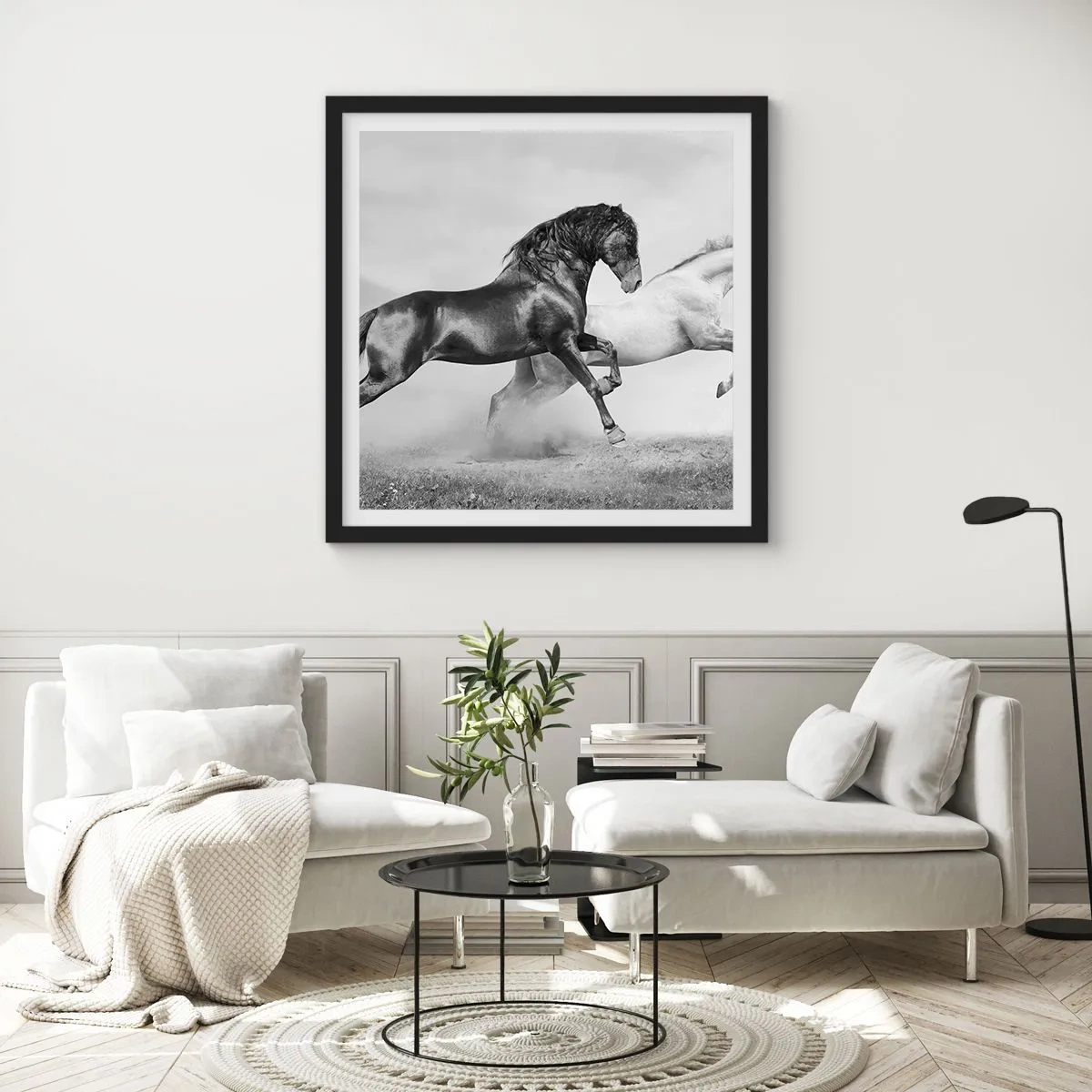 Poster in black frame - Angels and Demons - 60x60 cm