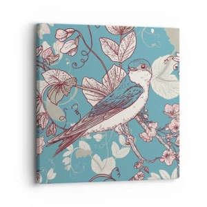 Canvas picture - In the Whitewood Chirps and Silvery - 30x30 cm