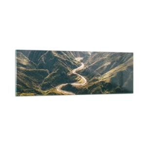 Glass picture - Straight from the Heart of the Mountains - 90x30 cm