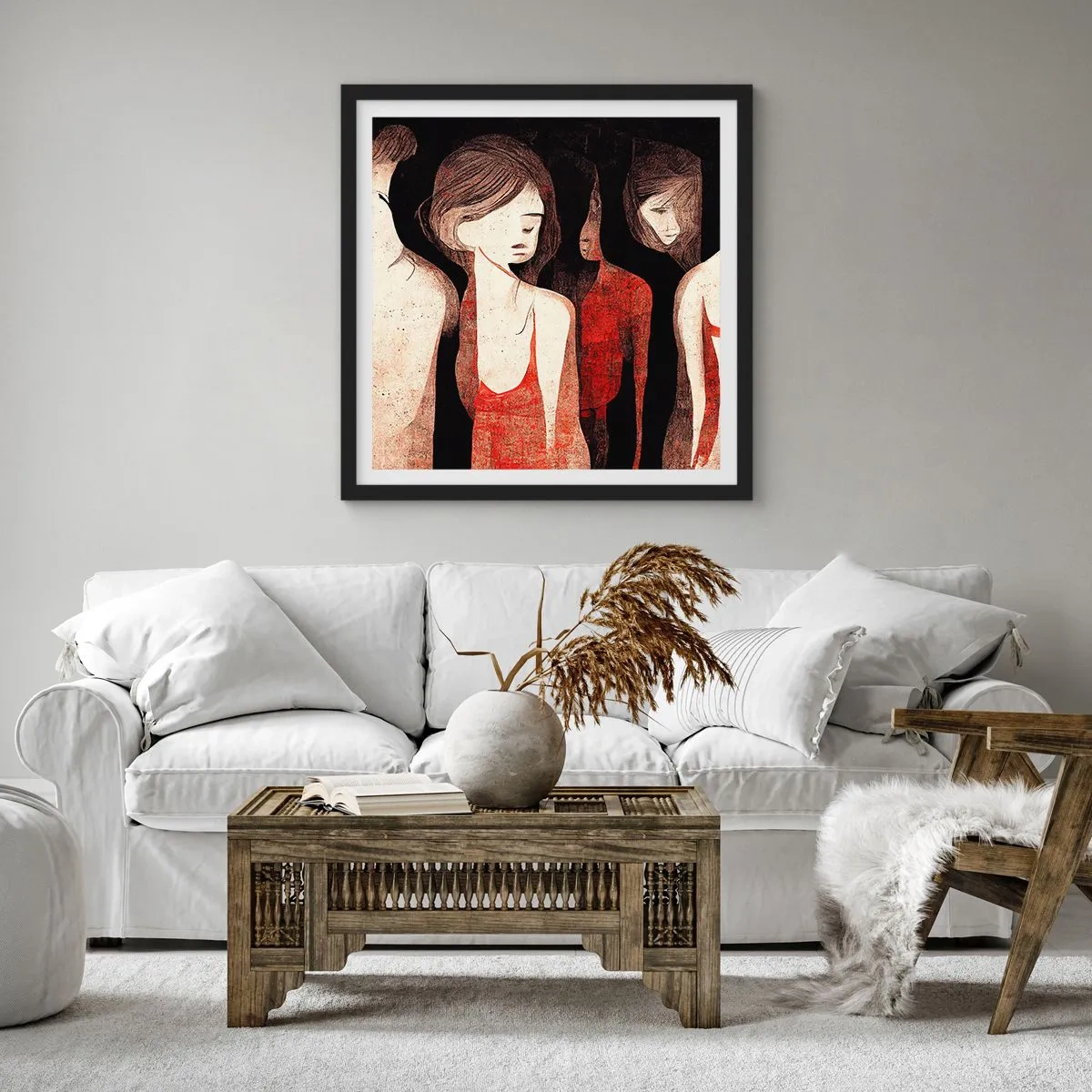 Poster in black frame - Madonnas from Darkness - 30x30 cm