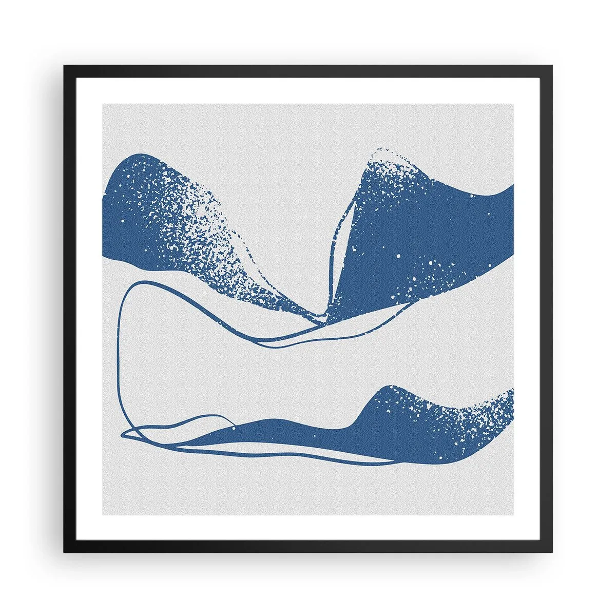 Poster in black frame - Abstract with Wings - 60x60 cm