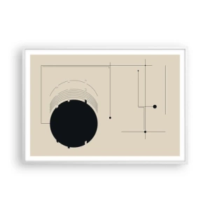 Poster in white frmae - Springy and Dynamic Composition - 100x70 cm