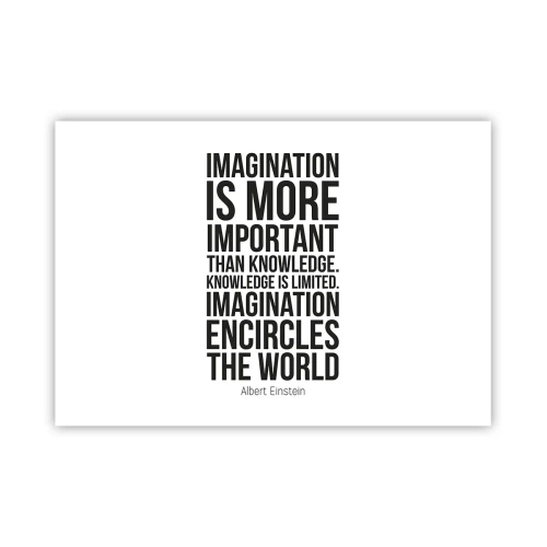 Poster - Einstein about Power of Imagination - 100x70 cm