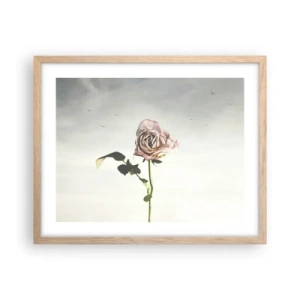 Poster in light oak frame - Welcoming of Spring - 50x40 cm