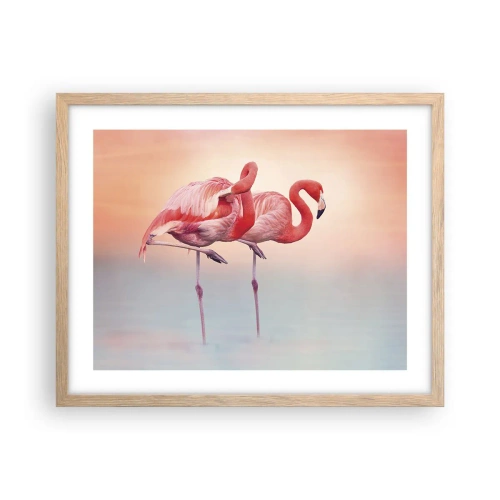 Poster in light oak frame - In the Colour Of Sunset - 50x40 cm
