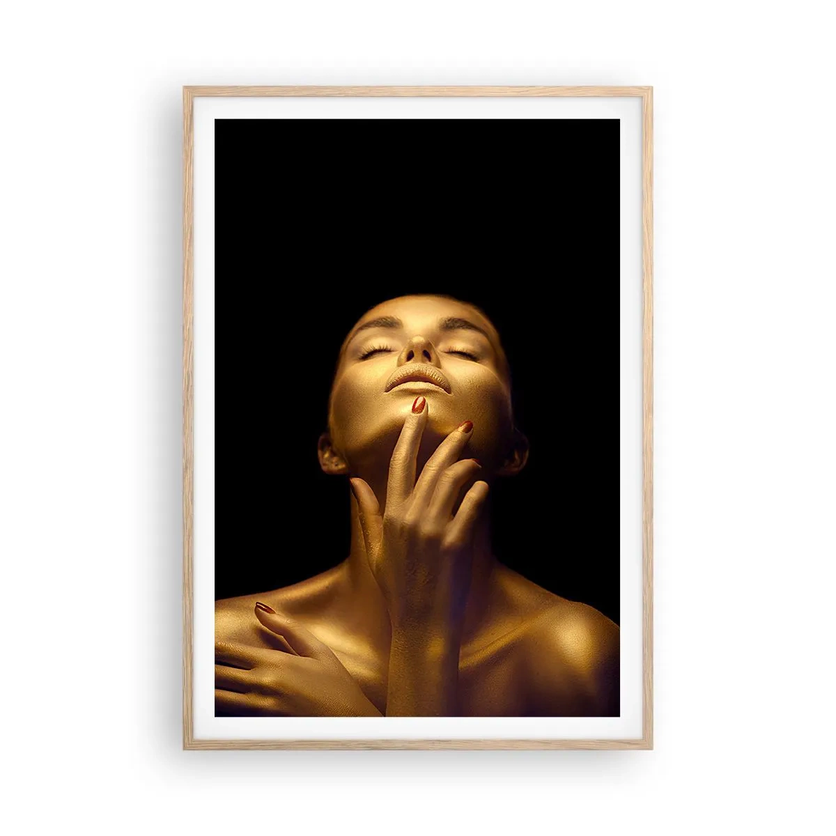 Poster in light oak frame - Like Golden Silk - 70x100 cm