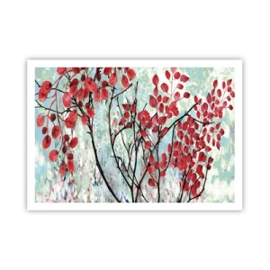 Poster - Tree in Scarlet - 100x70 cm