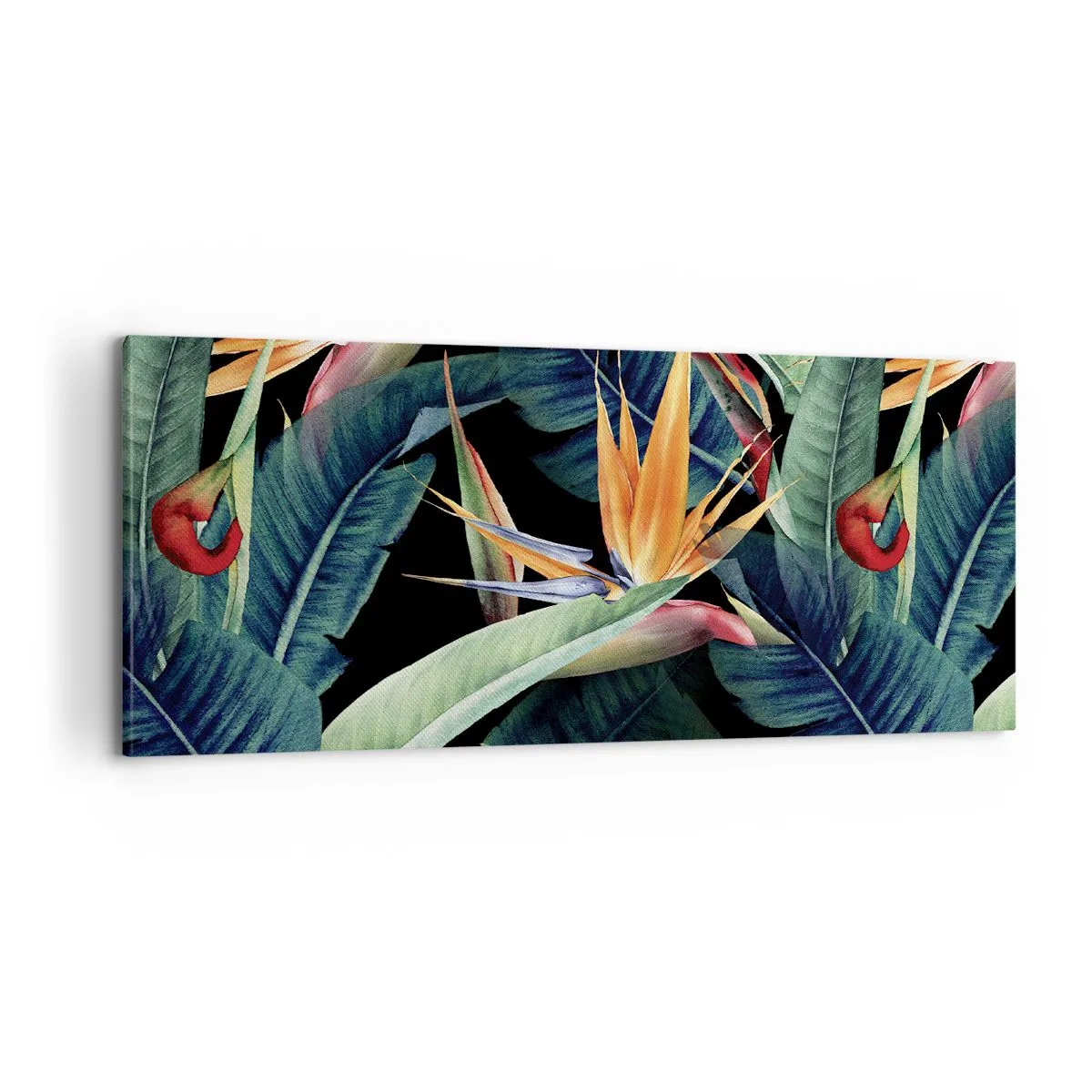 Canvas picture - Flaming Flowers of the Tropics - 100x40 cm