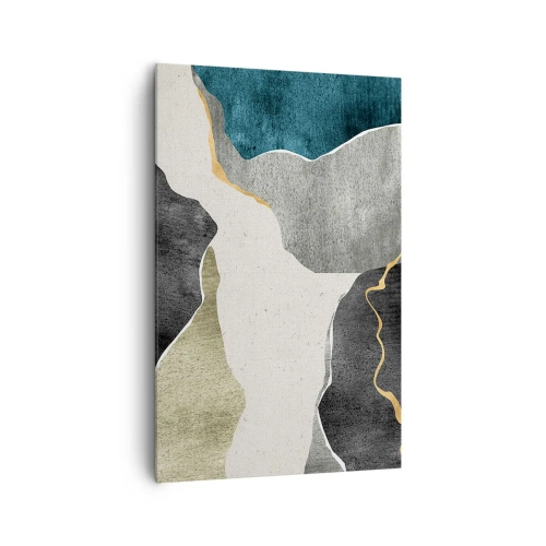 Canvas picture - Mosaic Composition with a Gold Thread - 80x120 cm