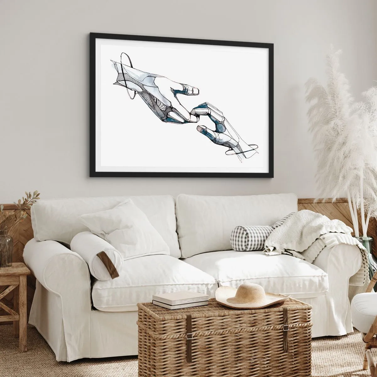 Poster in black frame - Good Gesture - 100x70 cm