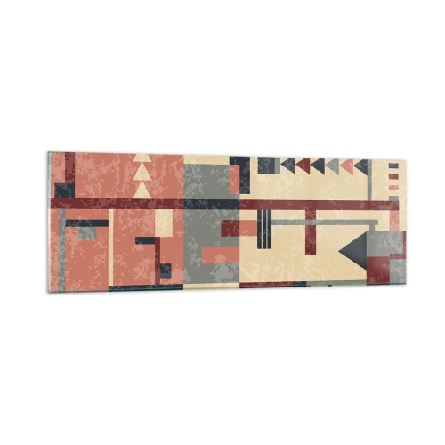 Glass picture - Combinations of Verticals and Horizontals - 90x30 cm