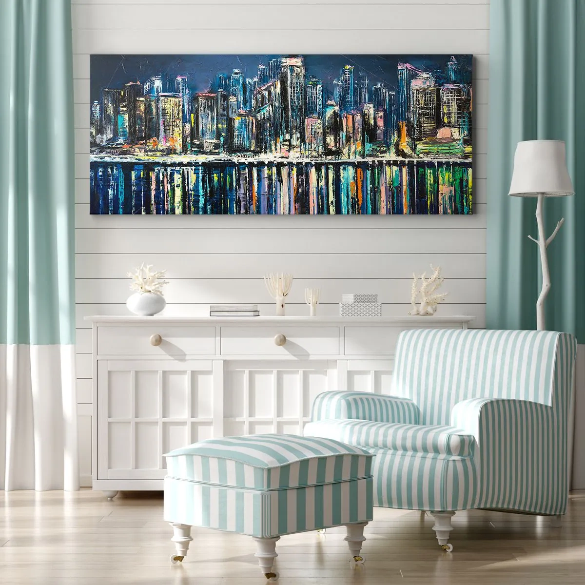 Canvas picture - Cascade Of Lights - 100x40 cm