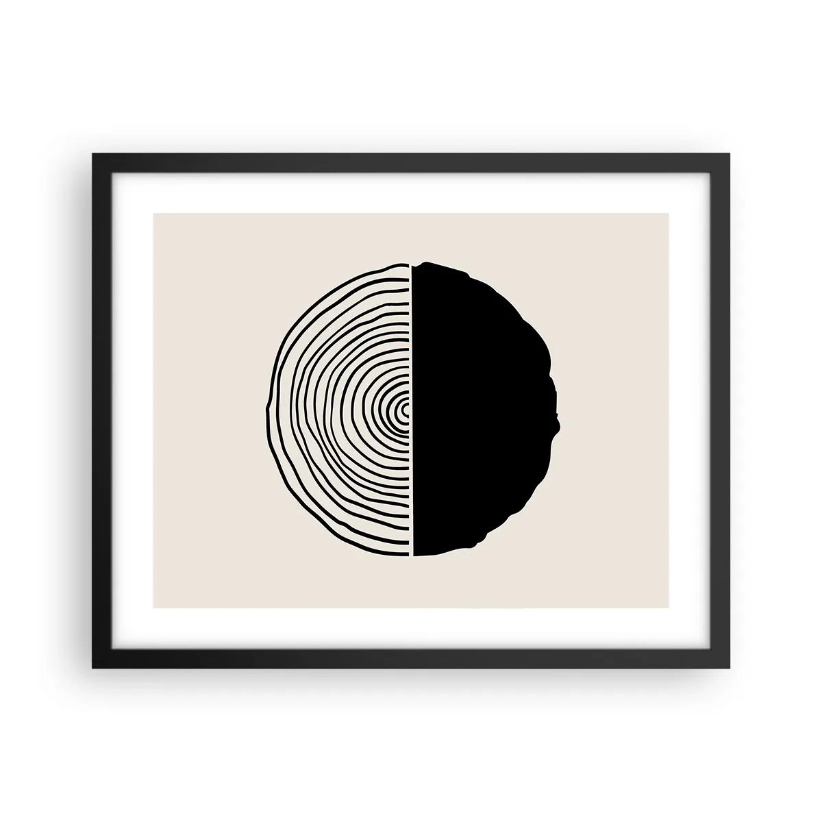 Poster in black frame - Half-half - 50x40 cm