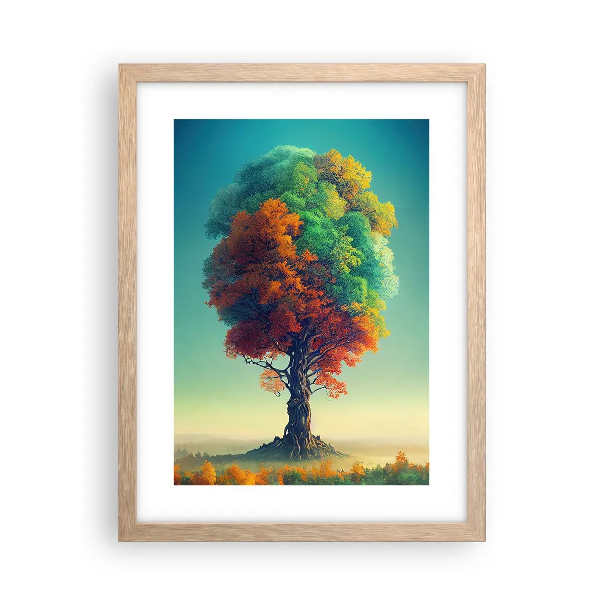 Poster in light oak frame - Oak - Father of Nature - 30x40 cm